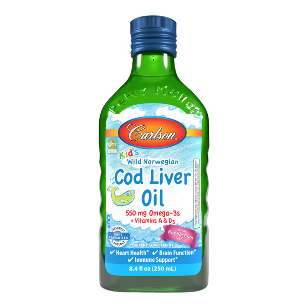 Carlson Cod Liver Oil 250 ml (Натуральный лимон)