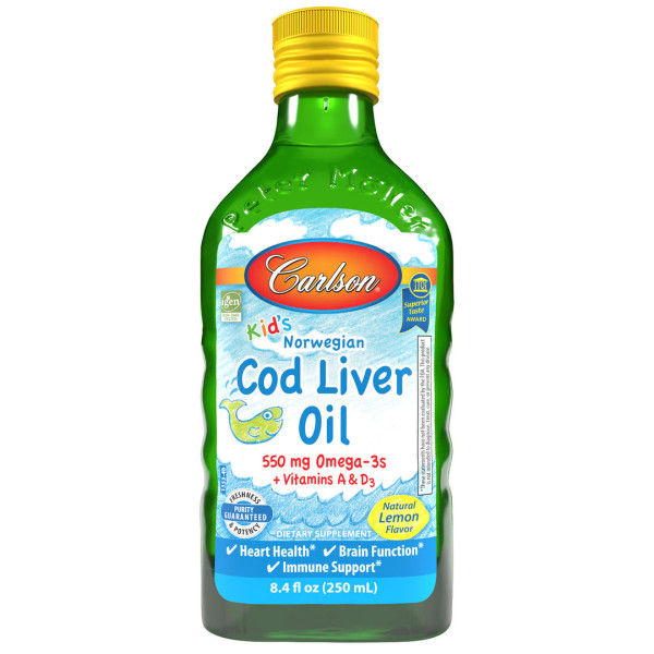 Carlson Cod Liver Oil 250 ml (Натуральный лимон)