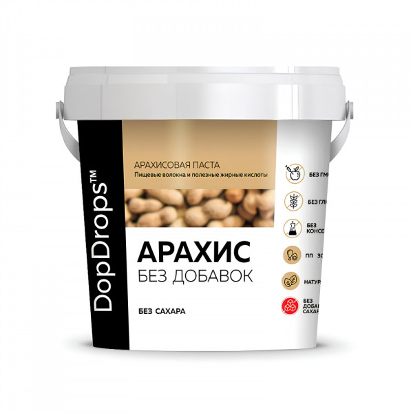DopDrops Арахисовая паста без добавок 1000 grams