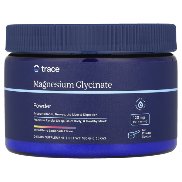 Trace Minerals Magnesium Glycinate Powder 180 grams (Ягодный лимонад)