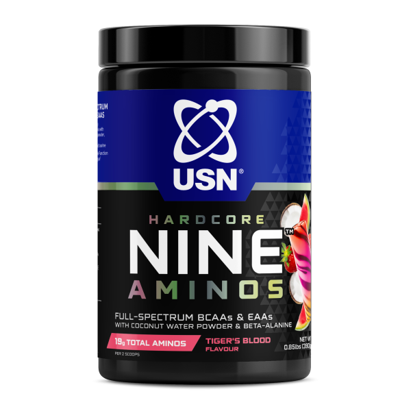 USN Hardcore Nine Aminos 390 grams (Арбуз клубника кокос)