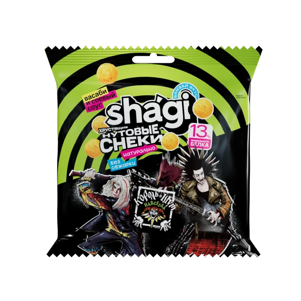 Shagi Снэки нутовые 50 grams (Васаби и соевый соус)