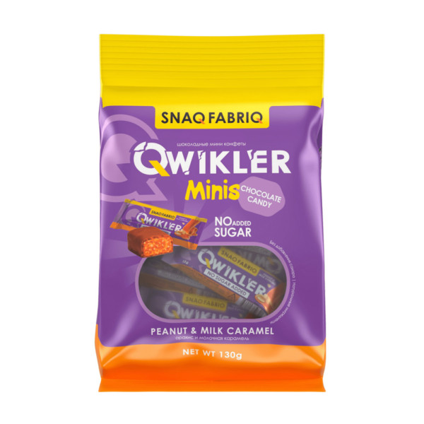 Snaq Fabriq Батончики Qwikler Minis 130 грамм (Мягкий грильяж с арахисом)