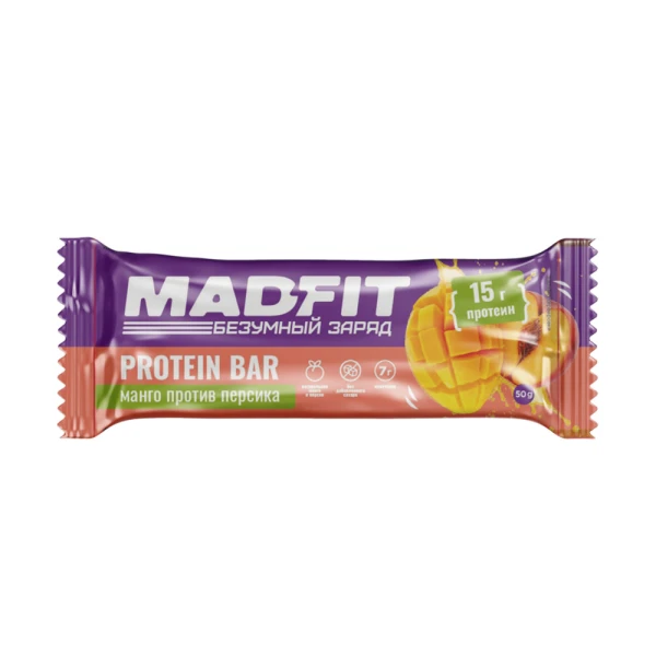 Mad Fit Протеиновый батончик 50 грамм (Персик-манго)