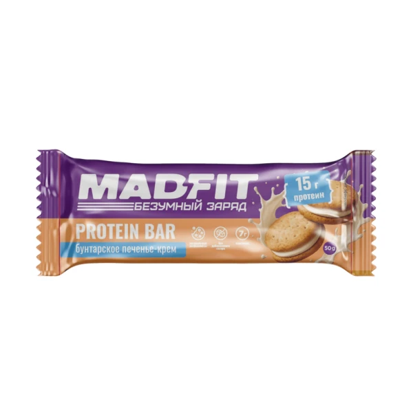 Mad Fit Протеиновый батончик 50 грамм (Печенье-крем)