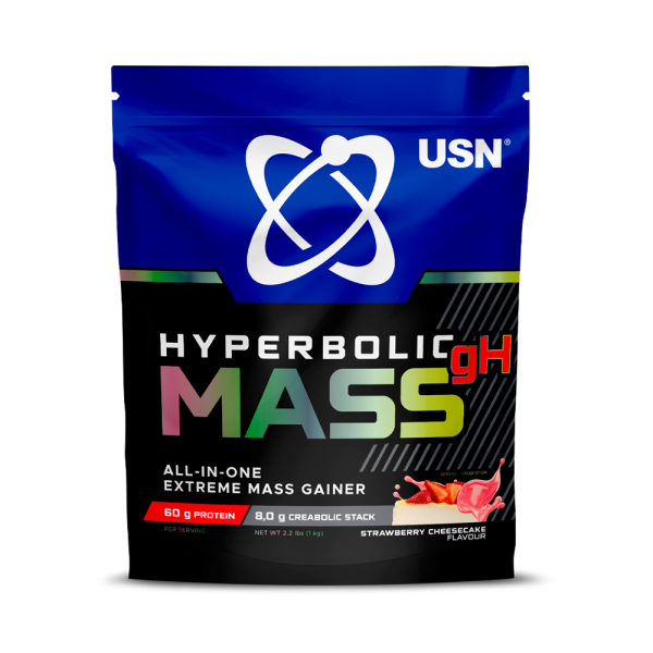 USN Гейнер Hyperbolic Mass 1000 грамм (Клубника)