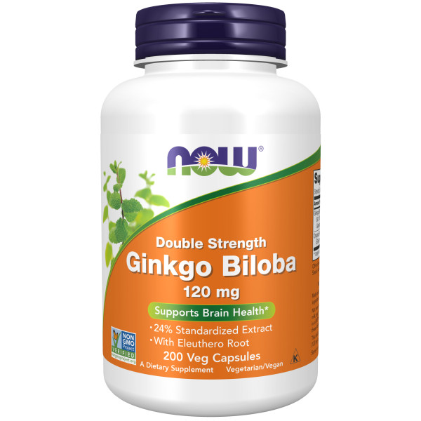 NOW Ginkgo biloba 120 mg 200 veg capsules
