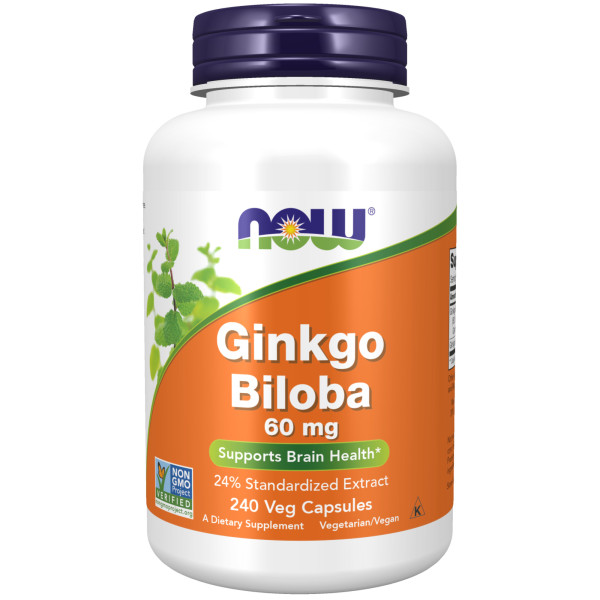 NOW Ginkgo biloba 60 mg 240 veg capsules