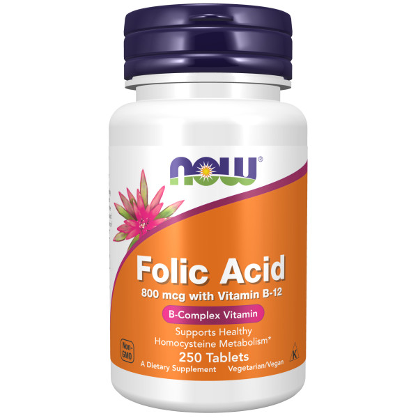 NOW Folic Acid 800 mcg 250 tablets