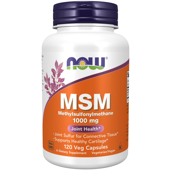 NOW MSM 1000 mg 120 veg capsules