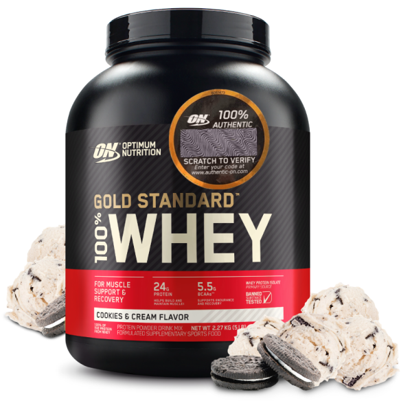 Optimum Nutrition Whey Protein Gold Standart 2270 grams (Печенье и крем)