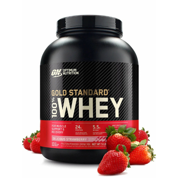 Optimum Nutrition Whey Protein Gold Standart 2270 grams (Восхитительная клубника)