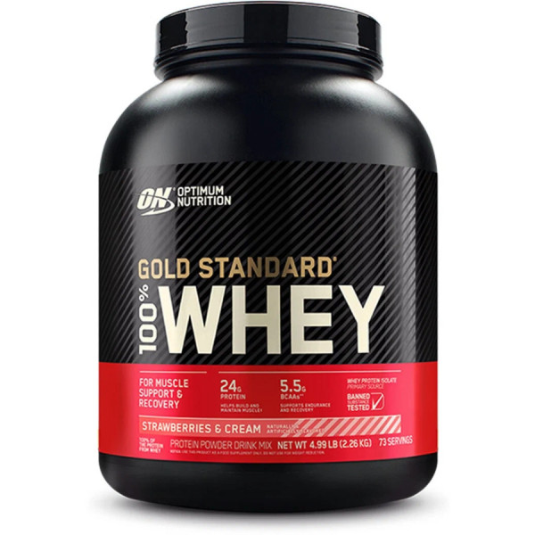 Optimum Nutrition Whey Protein Gold Standart 2270 grams (Клубничный крем)