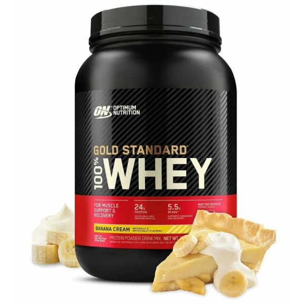 Optimum Nutrition Whey Protein Gold Standart 907 grams (Банановый крем)