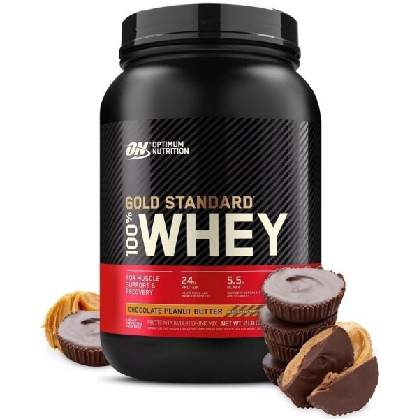 Optimum Nutrition Whey Protein Gold Standart 907 grams (Шоколад - Арахисовая паста)