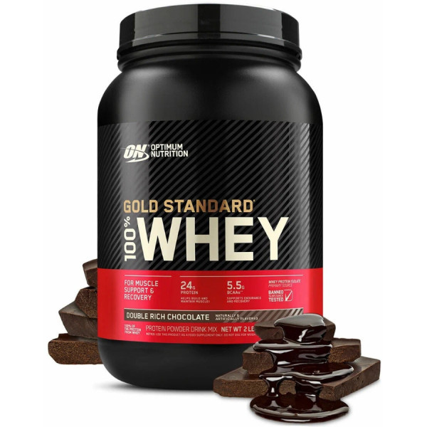 Optimum Nutrition Whey Protein Gold Standart 907 grams (Двойной шоколад)