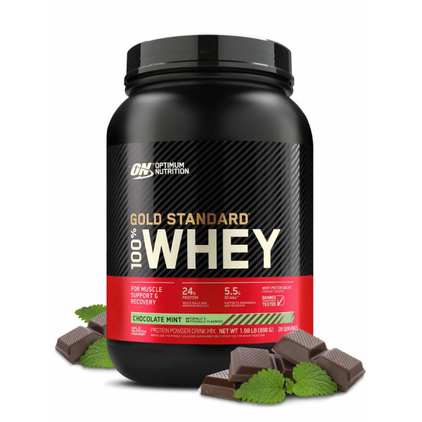 Optimum Nutrition Whey Protein Gold Standart 907 grams (Шоколад с мятой)
