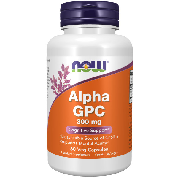 NOW Alpha GPC 300 mg 60 veg capsules