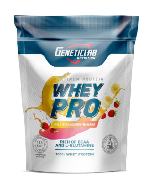 Geneticlab Whey Pro 1000 grams (Банан-земляника)
