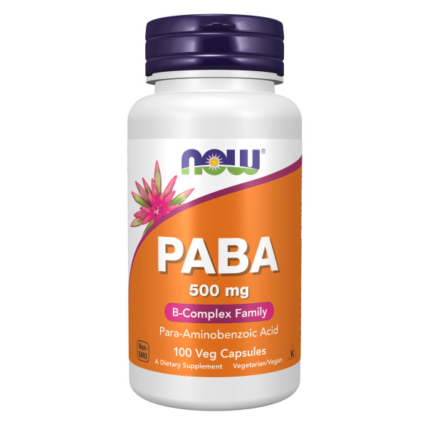 NOW PABA 500 mg 100 veg capsules