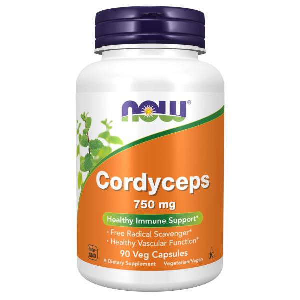 NOW Cordyceps 750 mg 90 veg capsules
