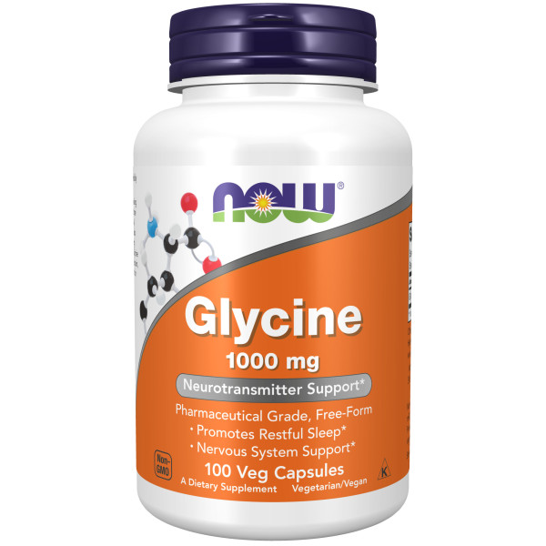 NOW Glycine 1000 mg 100 veg capsules