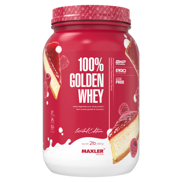 Maxler Golden Whey 908 grams (Малиновый чизкейк)