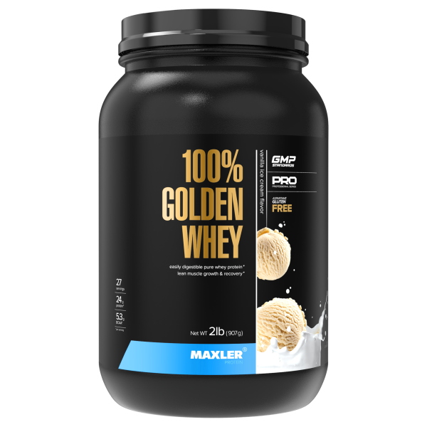 Maxler Golden Whey 908 grams (Ванильное мороженое)