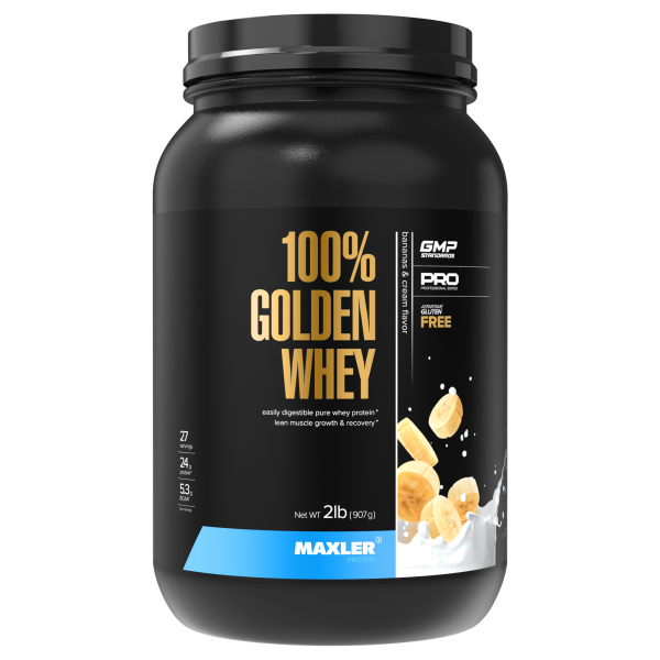 Maxler Golden Whey 908 grams (Банан крем)