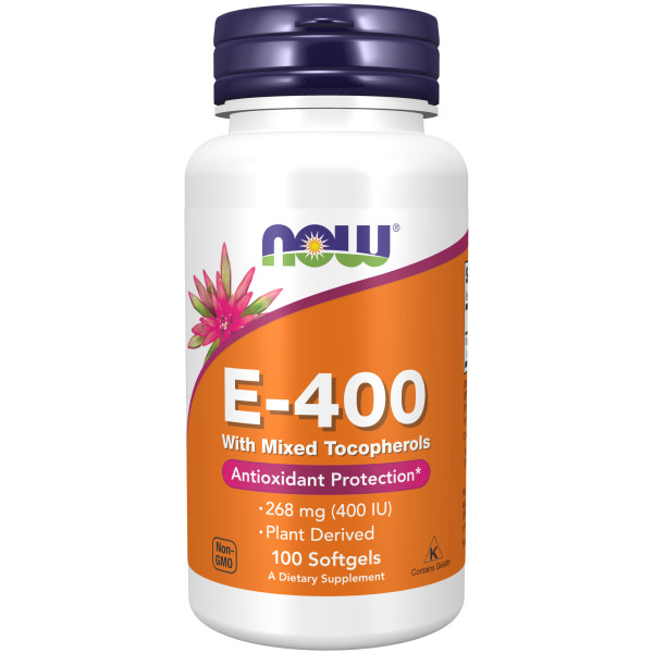 NOW E-400 Mixed Tocopherols 100 softgels