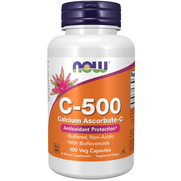 NOW C-500 Calcium Ascorbate-C 100 veg capsules