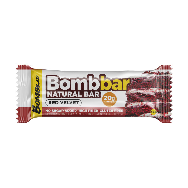 Bombbar Протеиновый батончик 60 grams (Красный бархат)