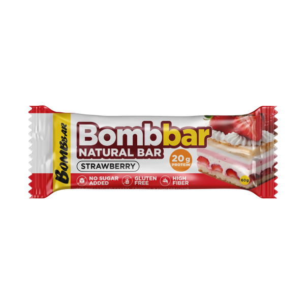 Bombbar Протеиновый батончик 60 grams (Клубника)