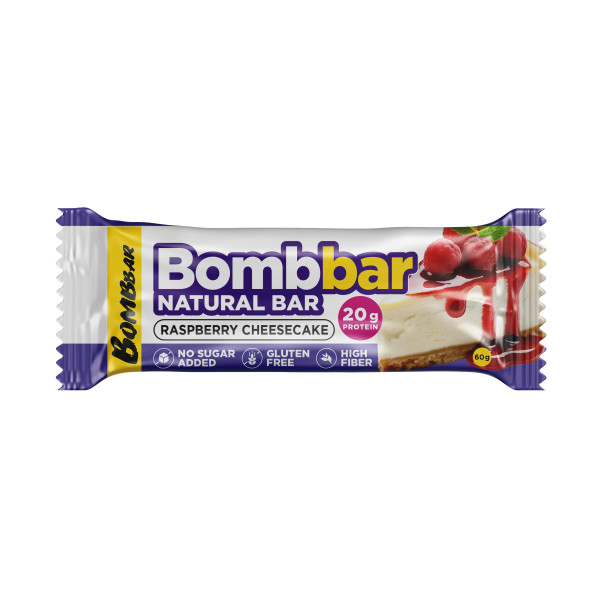 Bombbar Протеиновый батончик 60 grams (Малиновый чизкейк)