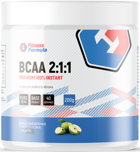 Fitness Formula BCAA 200 grams (Яблоко)
