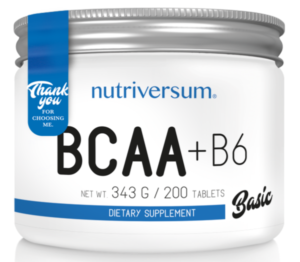 Nutriversum BCAA+B6 200 tablets