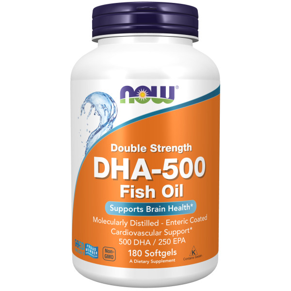 NOW DHA-500 Fish Oil 180 softgels