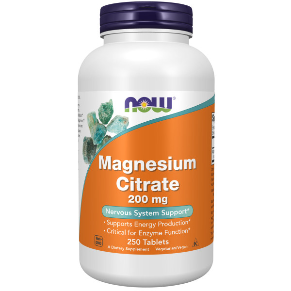 NOW Magnesium Citrate 200 mg 250 tablets