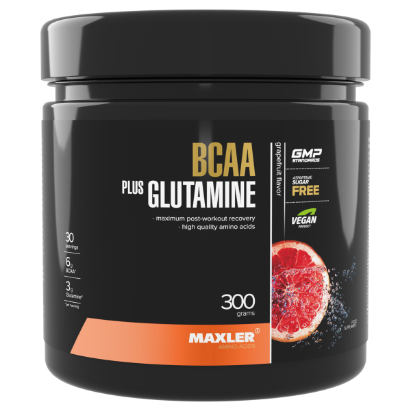 Maxler BCAA + Glutamine 300 grams (Грейпфрут)