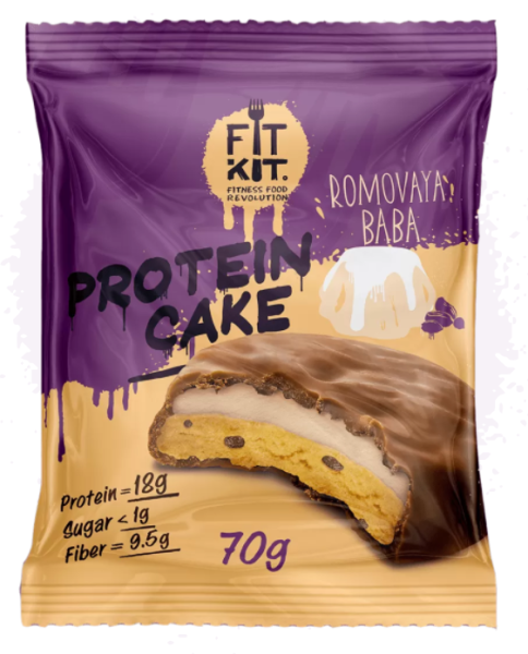 Fit Kit Protein cake 50 grams (Ромовая баба )