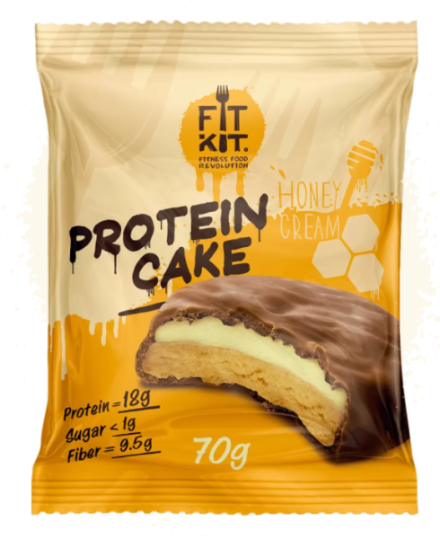 Fit Kit Protein cake 50 grams (Медовый крем )