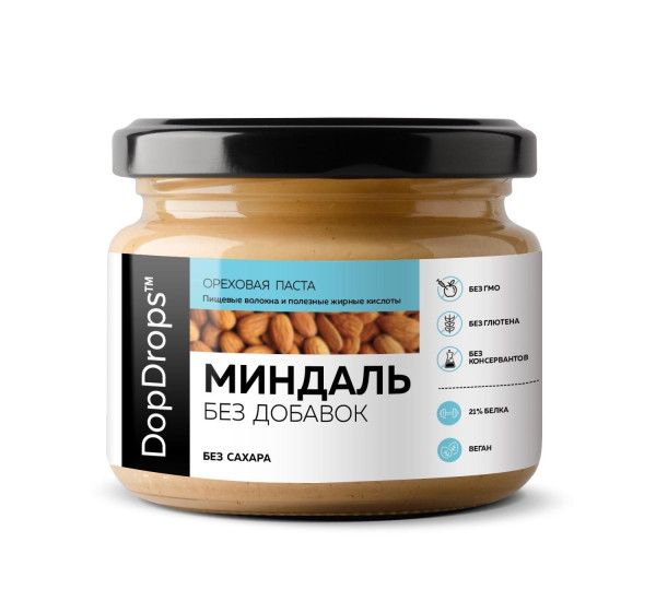 DopDrops Миндальная паста 250 grams (Без добавок)