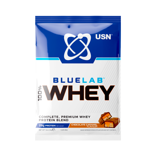 USN BlueLab whey 34 grams (Шоколад - карамель)