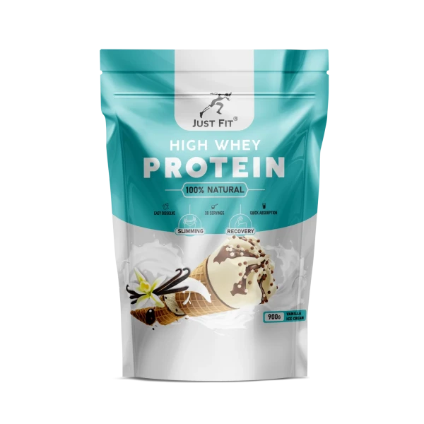 Just Fit High Whey Protein 900 grams (Ванильное мороженое)