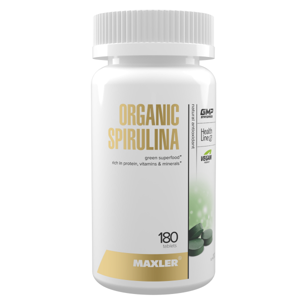 Maxler Organic Spirulina 500 mg 180 tablets