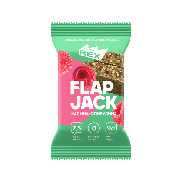 Protein Rex Flap Jack 60 grams (Малина - Спирулина)