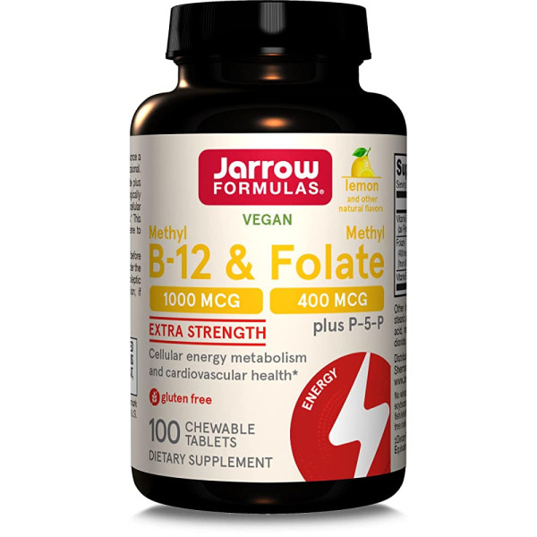 Jarrow Formulas Methyl B-12 1000 mcg & Methyl Folate 400 mcg 100 lozenges