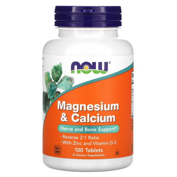 NOW Magnesium & Calcium 100 tablets