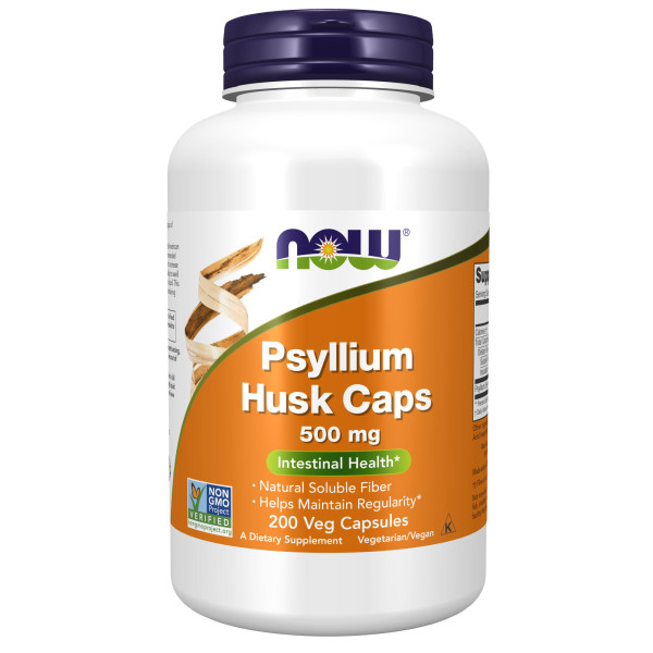 NOW Psyllium Husk Caps 500 mg 200 veg capsules