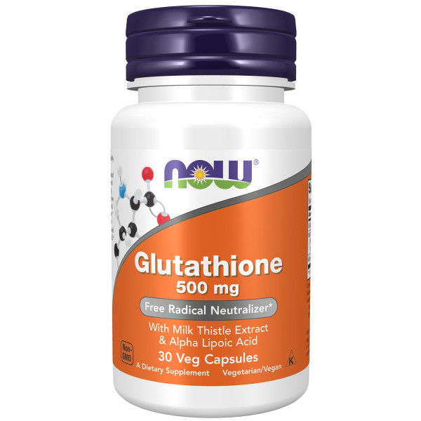 NOW Glutathione 500 mg 30 veg capsules